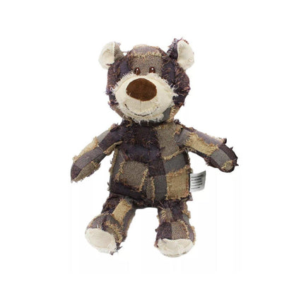 Puppy Squeaky Plush Toy Small Dog Chew Soft Bear Pet Companion - Purple-22cm