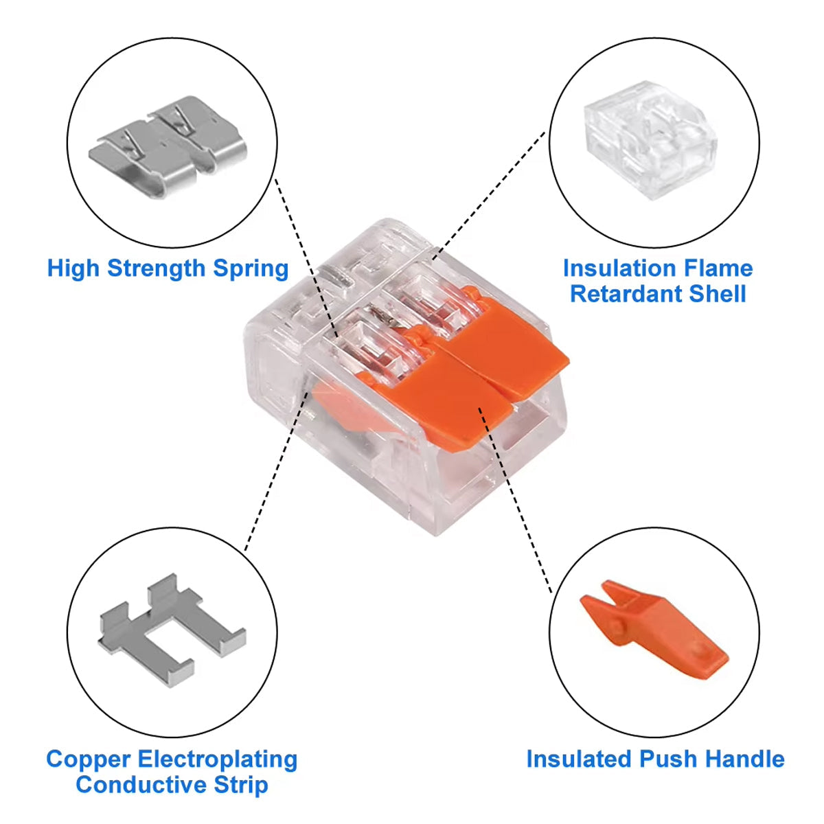 76pcs Terminal Blocks Home Decoration Wire Connectors Branch Terminal Blocks