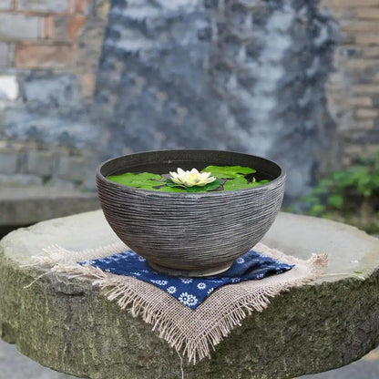 Ancient Fish Tank Lotus Flower Pot Water Lily Bowl Garden Decorative Planter