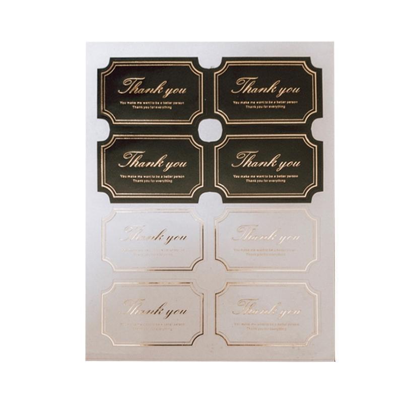 UP TO 80PCS Stickers Labels Thank You Stickers Gift Wrapping Craft Scrapbook DIY - 16*5PCS Style 1