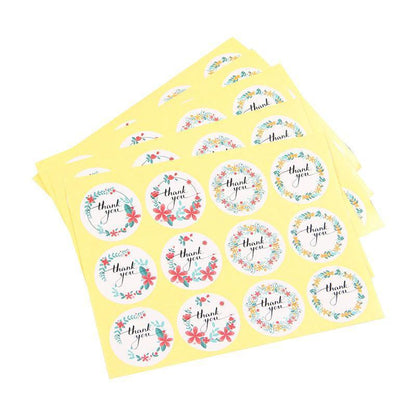 UP TO 80PCS Stickers Labels Thank You Stickers Gift Wrapping Craft Scrapbook DIY - 12*5PCS Style 11