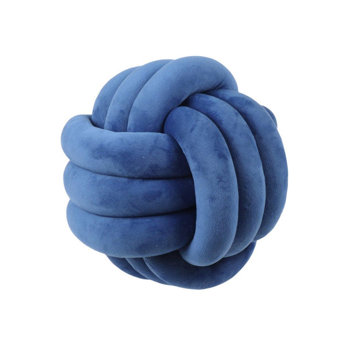 Three-Strand Braided Round Pillow Sofa Cushion Decorative Pillow for Living Room - Black