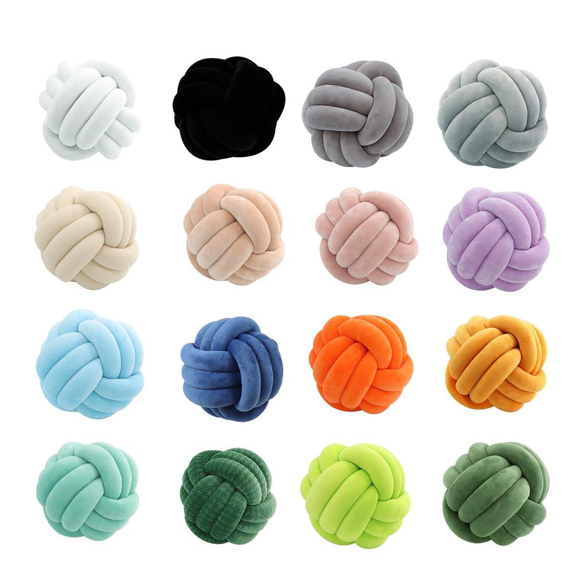 Three-Strand Braided Round Pillow Sofa Cushion Decorative Pillow for Living Room - Dark Blue