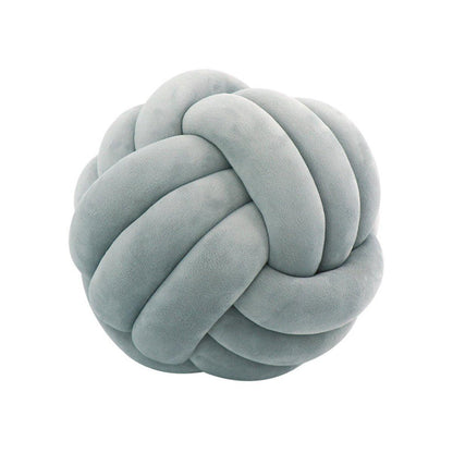 Three-Strand Braided Round Pillow Sofa Cushion Decorative Pillow for Living Room - Dark Grey