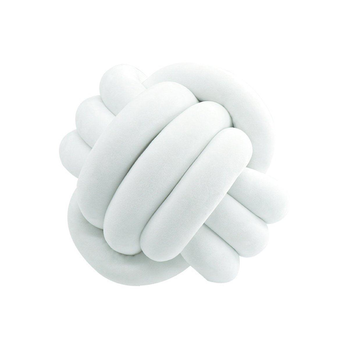 Three-Strand Braided Round Pillow Sofa Cushion Decorative Pillow for Living Room - Light Blue