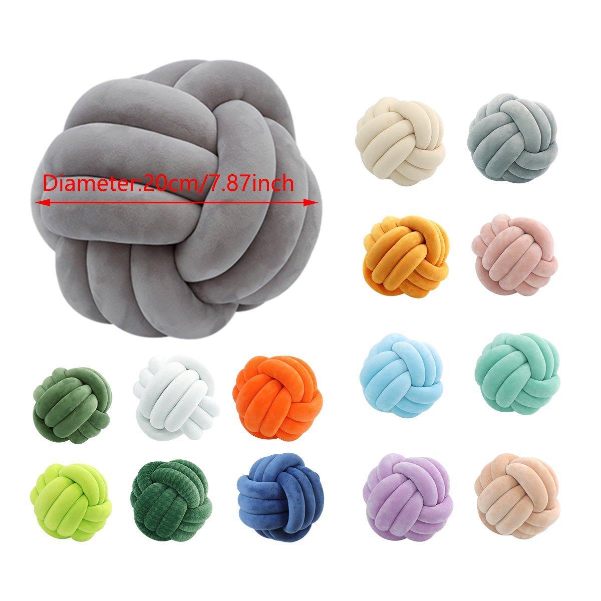 Three-Strand Braided Round Pillow Sofa Cushion Decorative Pillow for Living Room - Pink
