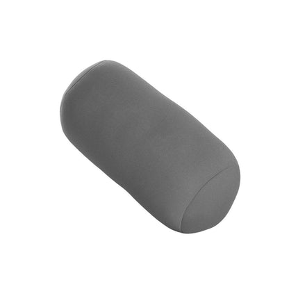 Solid Color Cylindrical Foam Particle Pillow Multi-Functional Neck Waist Support - Black