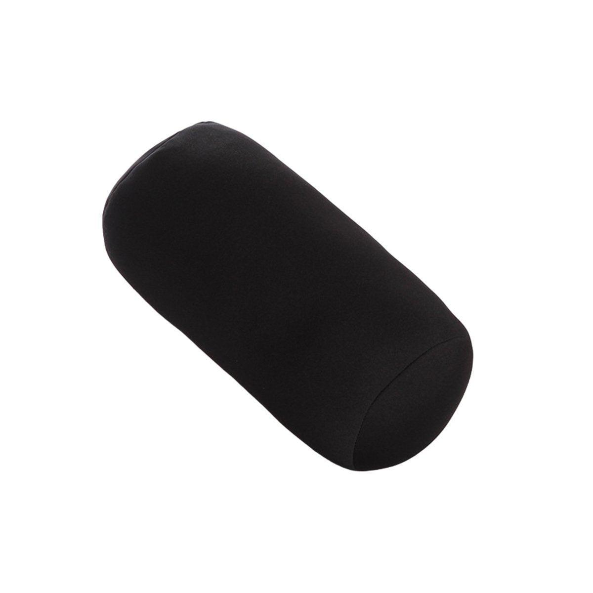 Solid Color Cylindrical Foam Particle Pillow Multi-Functional Neck Waist Support - Blue