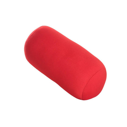 Solid Color Cylindrical Foam Particle Pillow Multi-Functional Neck Waist Support - Blue