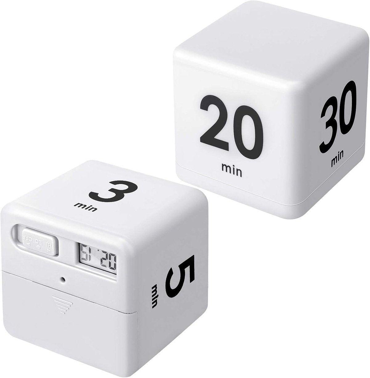 Cubic Timer for Students Time Management Study Exercise Reminder Tool Adjustable - 15-20-30-60