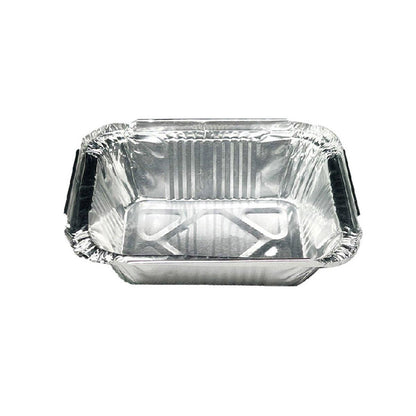 125PCS Disposable Quadrate Tin Foil Pans Oven Grill Safe Non-Stick Baking Trays - 125pcs-230ml