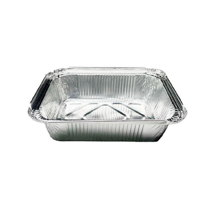 125PCS Disposable Quadrate Tin Foil Pans Oven Grill Safe Non-Stick Baking Trays - 125pcs-230ml