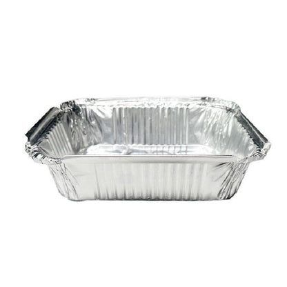 125PCS Disposable Quadrate Tin Foil Pans Oven Grill Safe Non-Stick Baking Trays - 125pcs-230ml
