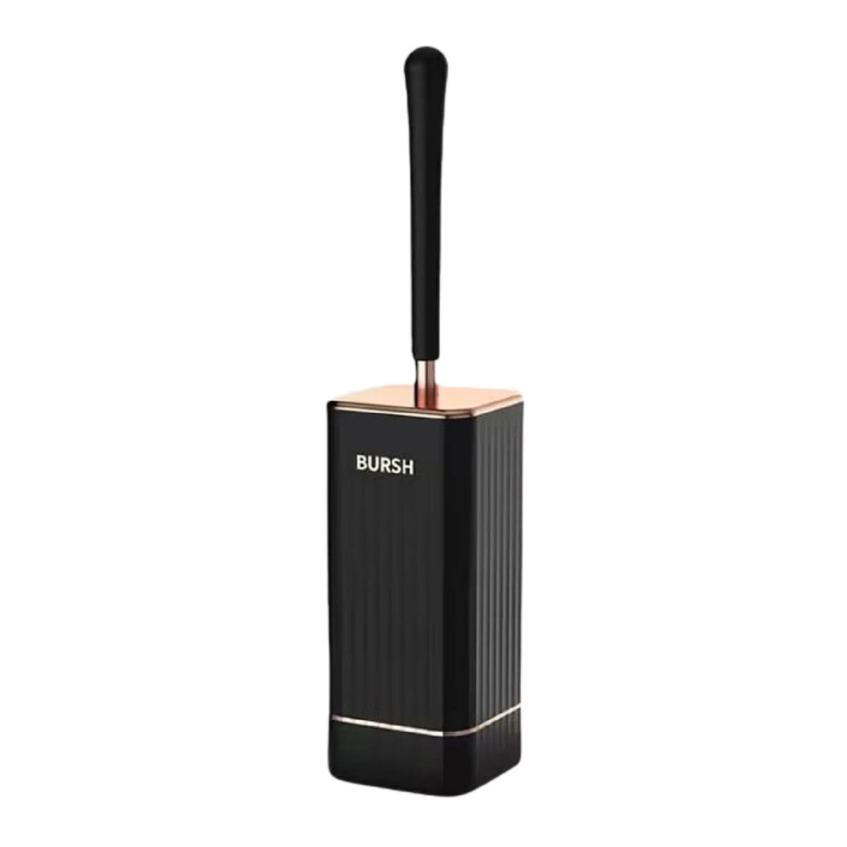 Wall Mounted Toilet Brush Holder Set Bathroom Cleaning Brush for Home Restroom - Black