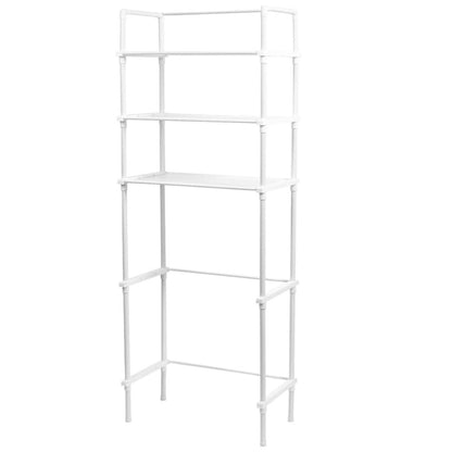 Bathroom Rack Over Toilet Washing Machine Shelf Storage Organizer Stand Unit - Black