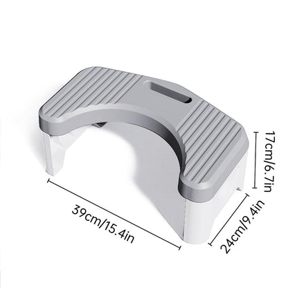 Thickened Toilet Squatting Stool Bathroom Footstool Household Restroom Pad - White