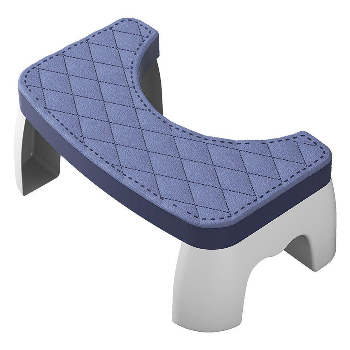 Toilet Stool Anti-Slip Bathroom Footstool for Home Use with Stable Support Design - White