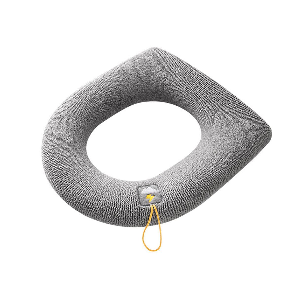 Soft Toilet Seat Bathroom Washable Warmer Cushion Mat Cover Pad Hook New Lid  Au - Blue