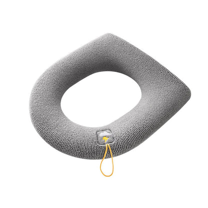 Soft Toilet Seat Bathroom Washable Warmer Cushion Mat Cover Pad Hook New Lid  Au - Blue