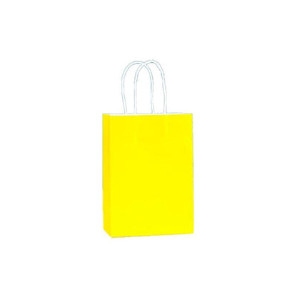 20pcs Small Kraft Paper Gift Bags with Handles for Shopping Party Favour - Red