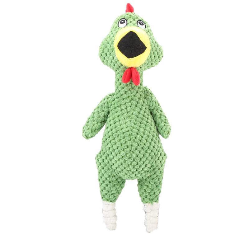 Squeaky Dog Toys Puppy Pet Chew Rope Squeaker Crinkle Rope Plush Toy Teething Au - Brown Goose