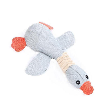 Squeaky Dog Toys Puppy Pet Chew Rope Squeaker Crinkle Rope Plush Toy Teething Au - Brown Donkey