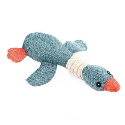 Squeaky Dog Toys Puppy Pet Chew Rope Squeaker Crinkle Rope Plush Toy Teething Au - Brown Donkey