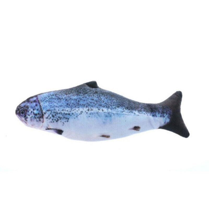 Electric Dancing Fish Kicker Cat Toy Wagging Realistic Moves Usb Rechargeable Au - Salmon