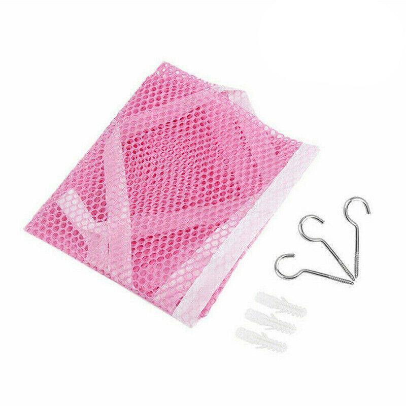 Soft Large Toy Hammock Mesh Net Storage Organizer for Bedroom Plush Toys - White