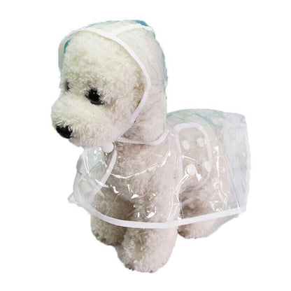 Puppy Waterproof Pet Dog Raincoat Jacket Clothes Vest Rain Coat Outdoor Hoodies White - L