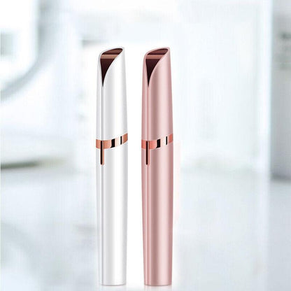 Electric Eyebrow Trimmer Finishing Touch Flawless Brows Hair Remover Led Light - Rose Gold