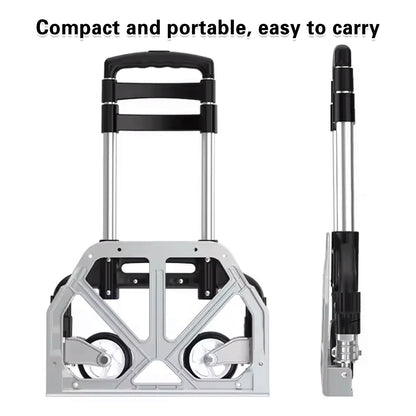 Folding Hand Trolley Cart Heavy Duty Utility Truck Portable Pull Wagon Trailer