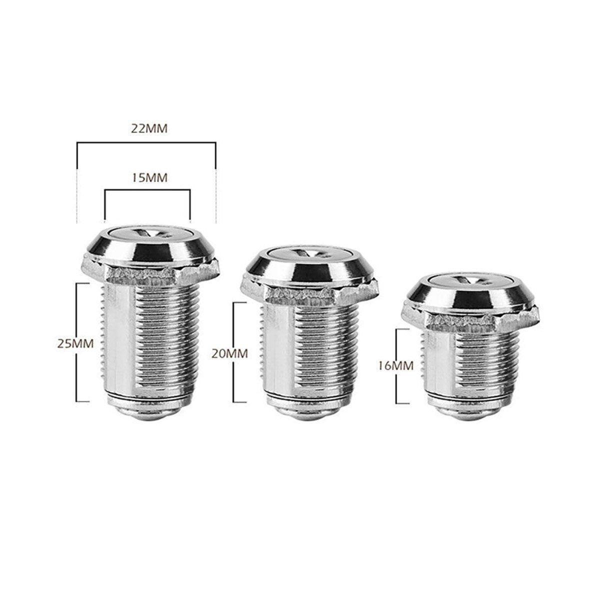 1/5/10pcs File Cabinet Drawer Milk Box Swivel Lock Small Round Security Lock - 20mm-10PCS