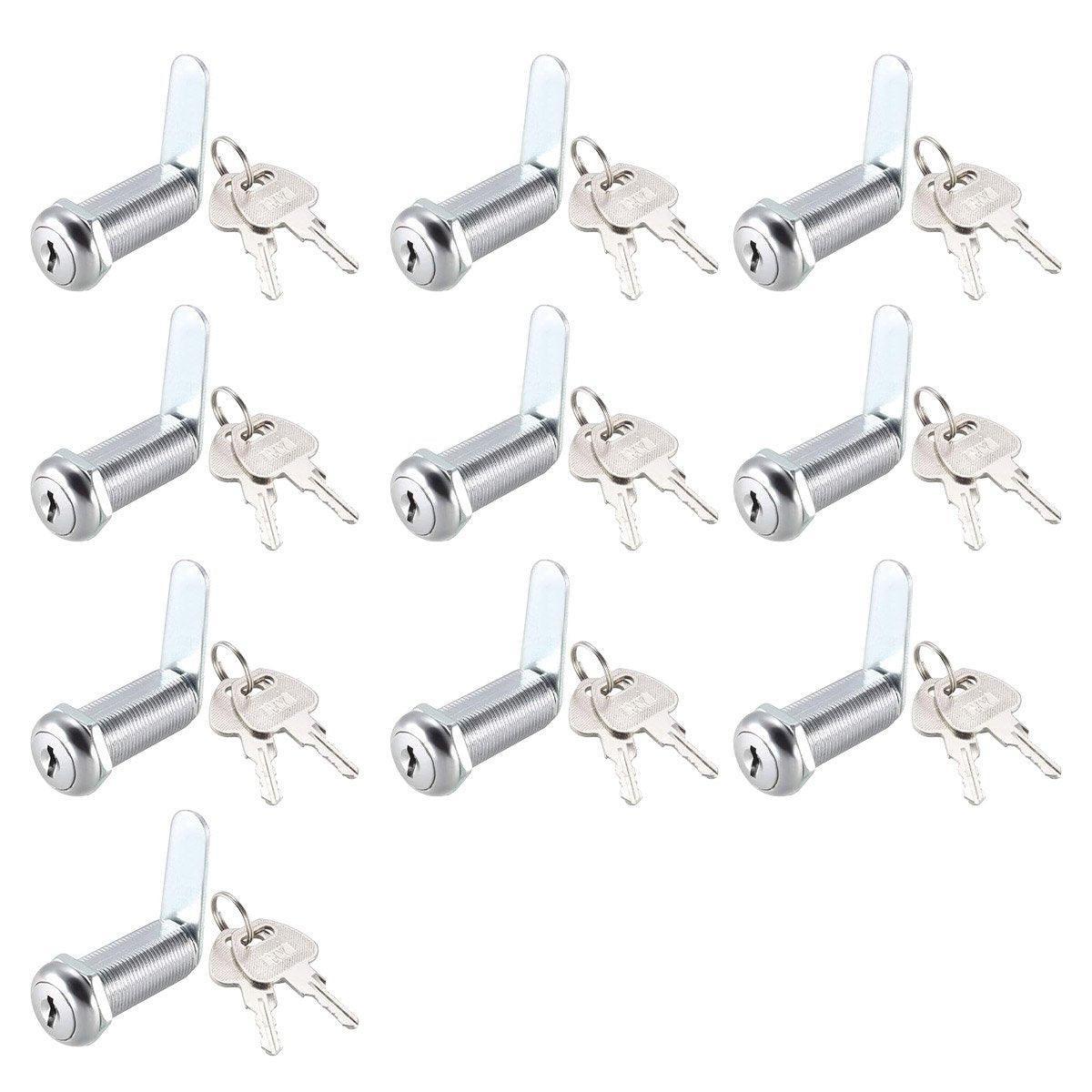 1/5/10pcs File Cabinet Drawer Milk Box Swivel Lock Small Round Security Lock - 20mm-10PCS