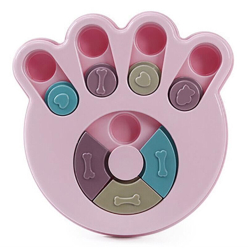 Dog Treat Dispenser Food Puzzle Toy Interactive Training Feeder Pet Supply Bowl - Hexagon-Green