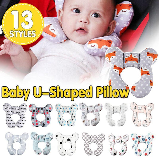 Baby Soft U-Shaped Auto Car Seat Stroller Head Neck Support Pillow Cushion Au - Cat