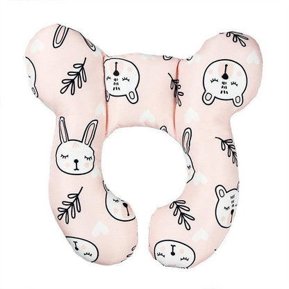 Baby Soft U-Shaped Auto Car Seat Stroller Head Neck Support Pillow Cushion Au - Black and White Dots