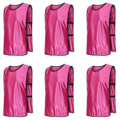 6X Sports Training Bibs Soccer Vests Group Team Bibs Basketball Cricket Football - GrassGreen-M