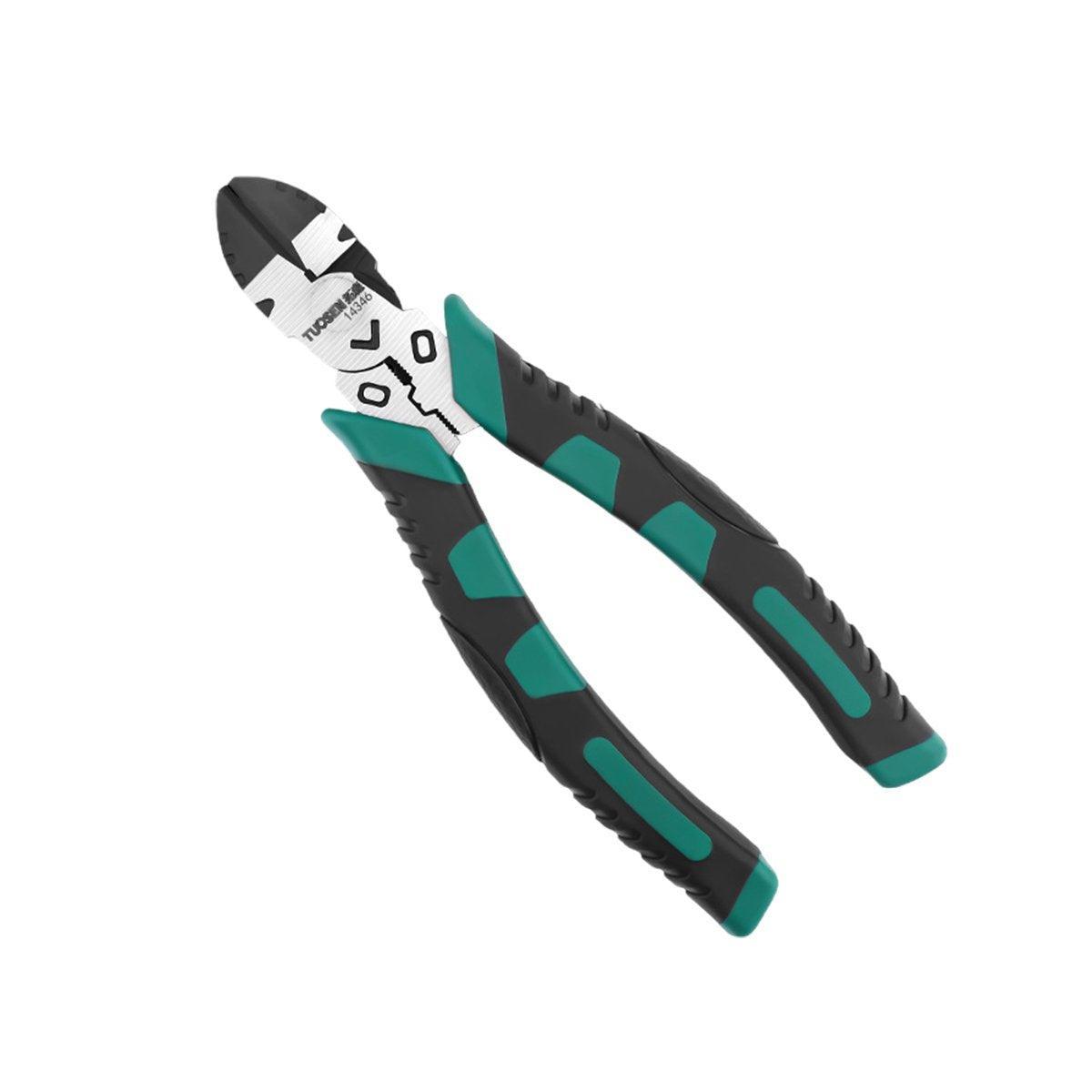 Labor-Saving Multi-Functional Tiger Pliers Flat Needle-Nose Diagonal Wire Pliers - Wire cutters-8inch