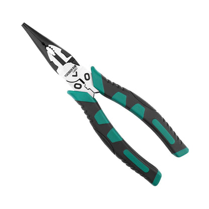 Labor-Saving Multi-Functional Tiger Pliers Flat Needle-Nose Diagonal Wire Pliers - Wire cutters-9inch
