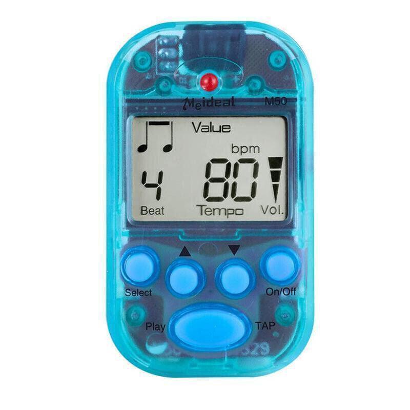 Metronome Digital Lcd Clip-On Mini Professional For Guitar Violin Accessories Au - Black
