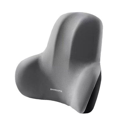 Office Chair Back Support Lumbar Cushion Seat Memory Foam Lumbar Pillow Comfort - Black