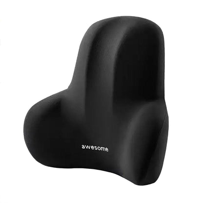 Office Chair Back Support Lumbar Cushion Seat Memory Foam Lumbar Pillow Comfort - Grey