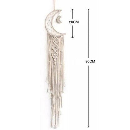 Wall Hanging Tapestry Macrame Moon Dream Catcher Handmade Bedroom Home Decor