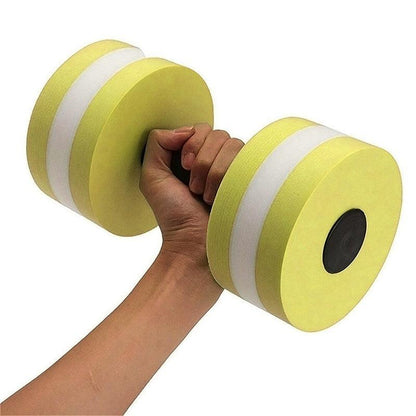 Water Dumbbell Aquatic Exercise Dumbell Water Aerobics Workouts Barbell - Grey-Pink