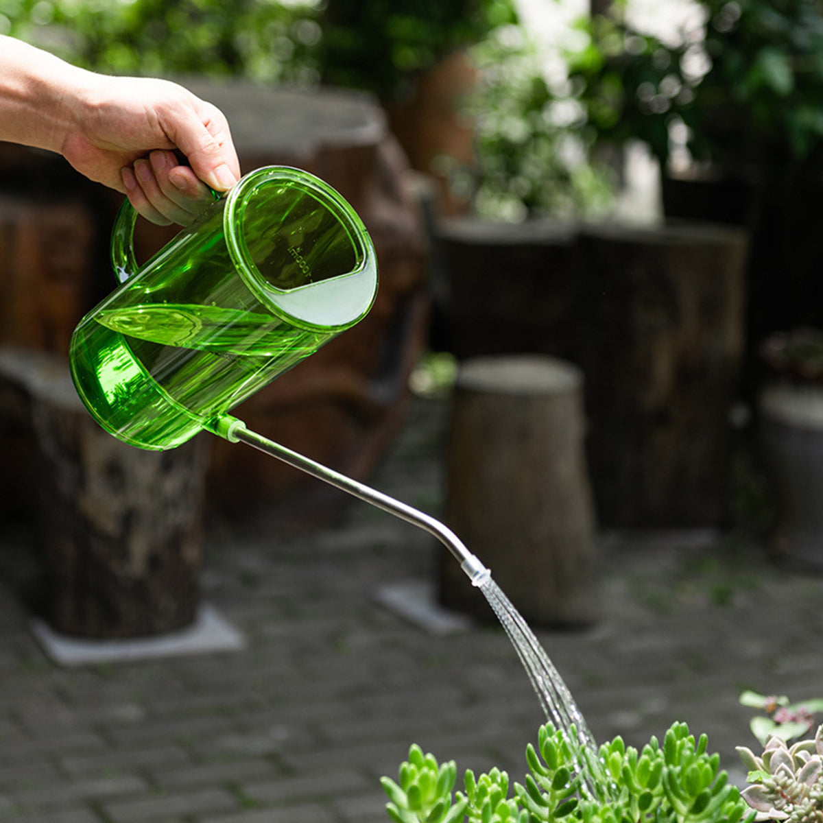 Watering Can Long Spout For Indoor Outdoor Garden Potted Plants Flowers Use - Green