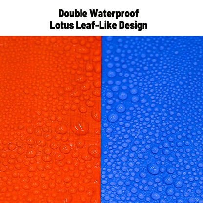 Waterproof Plastic Tarp Cover Heavy Duty Ground Sheet Rainproof Dustproof Blue - 3x4m