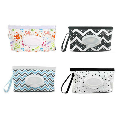 Portable Wet Wipe Pouch Dispenser Bag Travel Reusable Tissue Case Holder Storage - Colourful