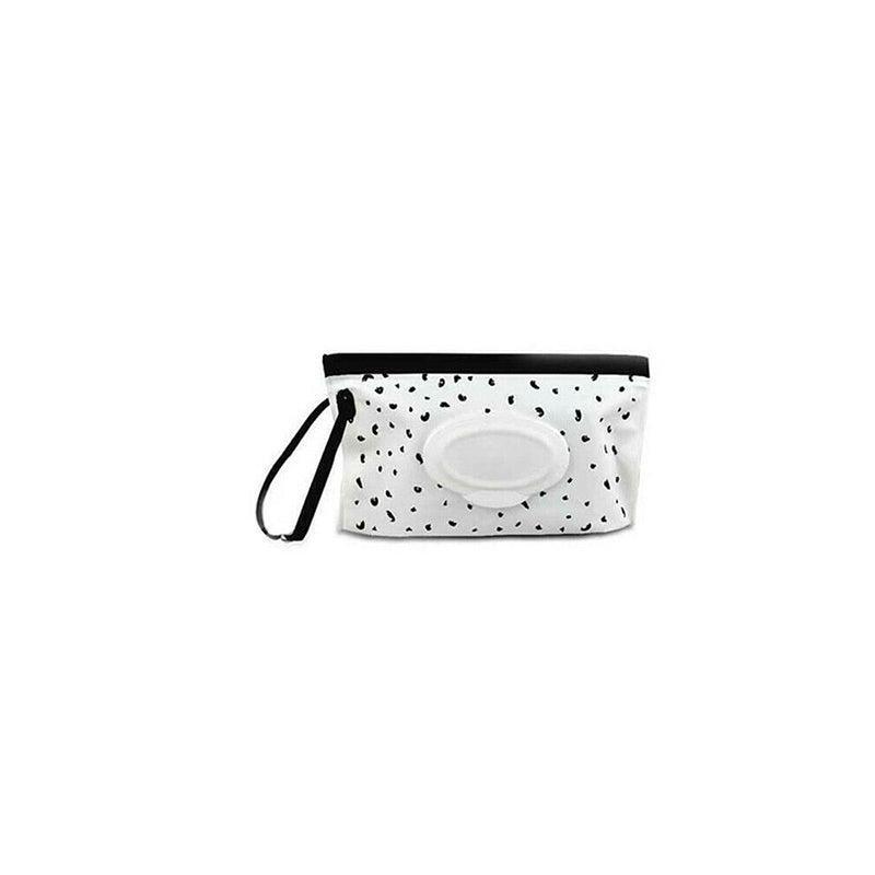 Portable Wet Wipe Pouch Dispenser Bag Travel Reusable Tissue Case Holder Storage - White
