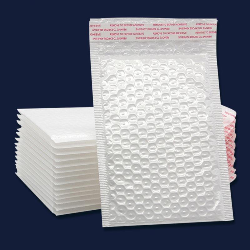 25PCS Poly Bubble Mailers Envelope Padded Bag White Cushioned Satchel 15 Sizes - 25PCS-13*13CM